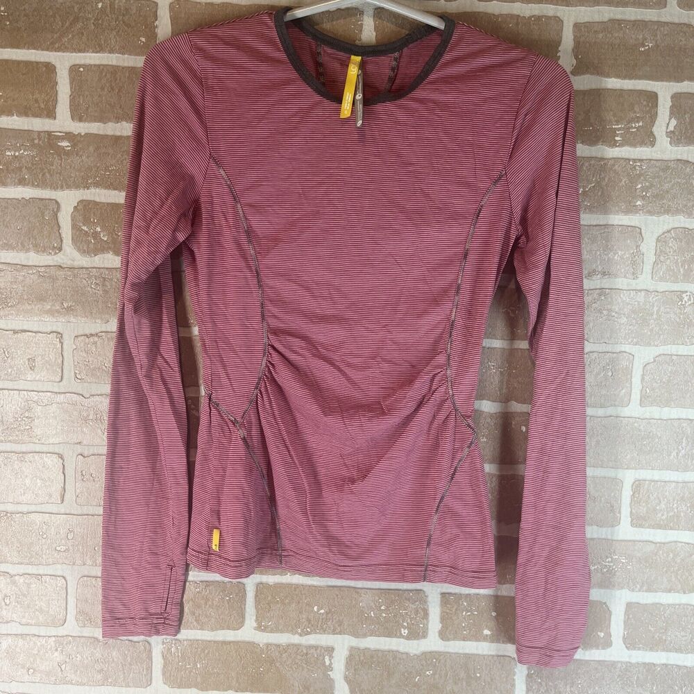 Lole Woman Long Sleeved T-Shirt Multicolor - Striped -Small - 4 Way Stretch -